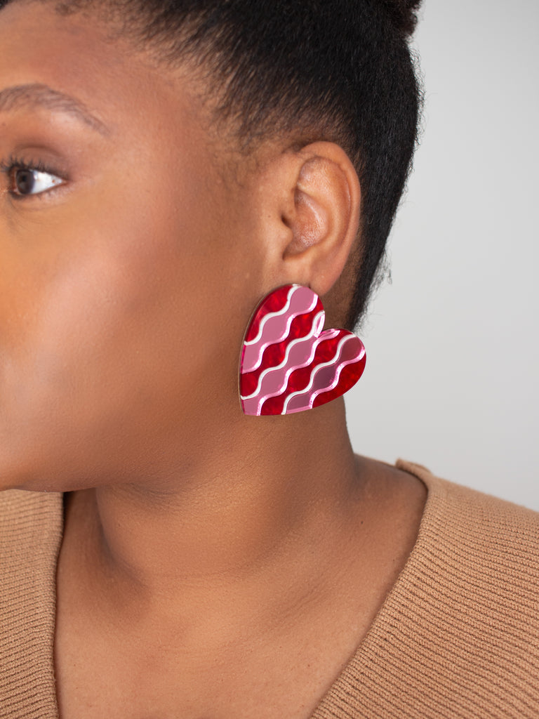 Bisou earrings in Red