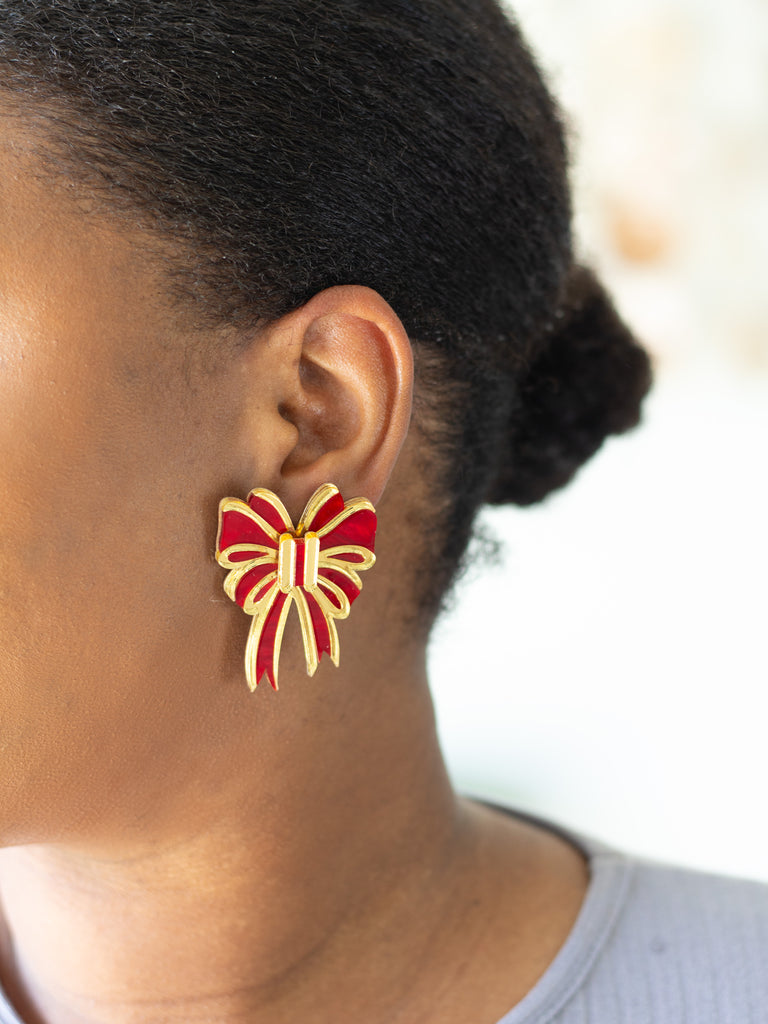 Festive Bow Earrings Mix N Match - made to order